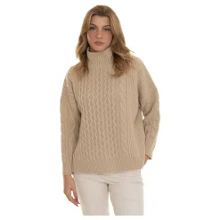Woven Effect Veneto Pullover mit Schlitzen
